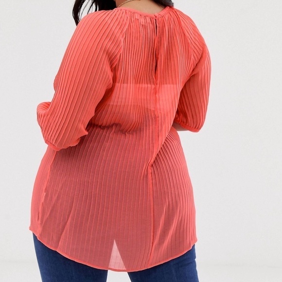 ASOS curve River Island plisse blouse 16 - Picture 2 of 6